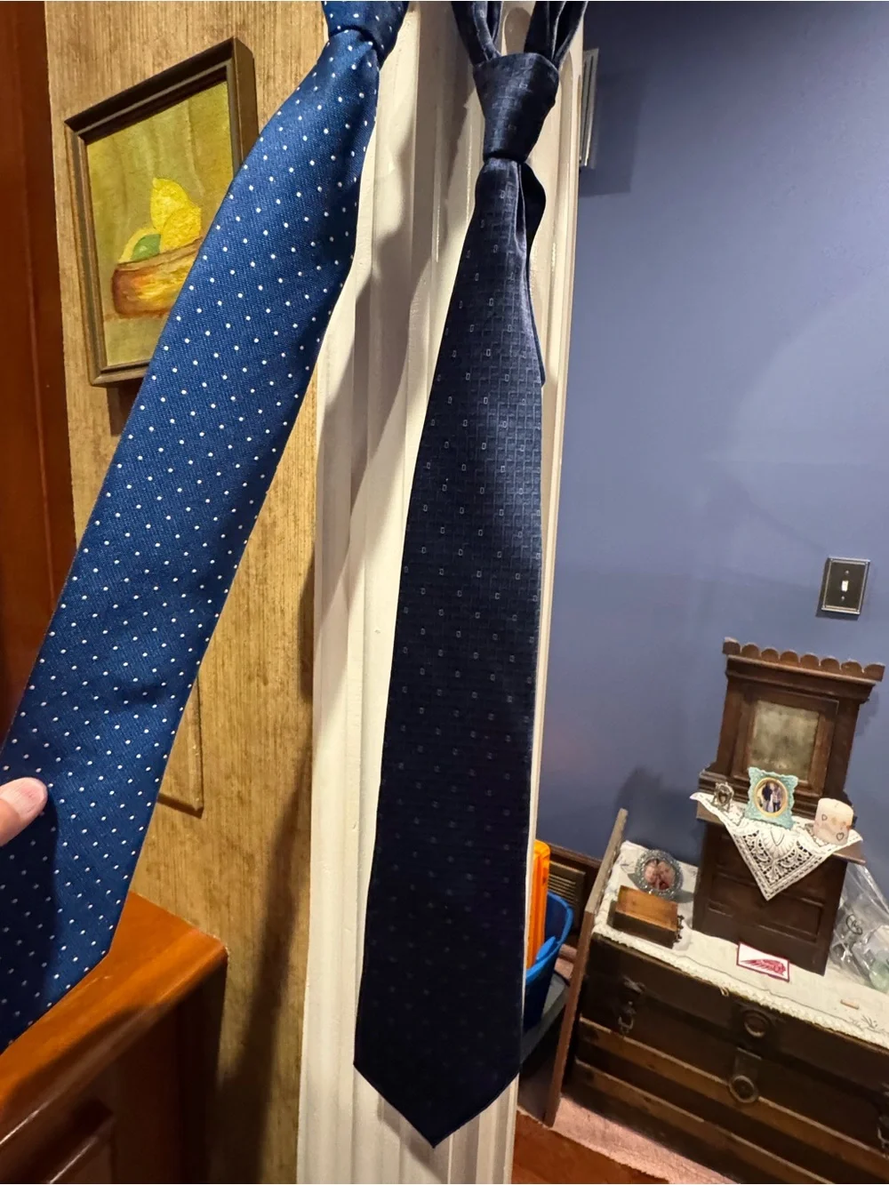2 Classic Navy Men's Ties - Blue